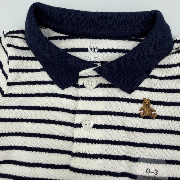 BABY GAP Navy and White Striped Kids One Piece - Picture 5 of 8